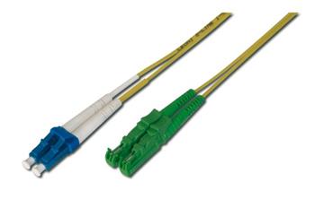 Fiber Optic Patch Cord, E2000 (APC) to LC (PC), Singlemode 09/125 , Duplex, Length 2 m