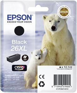 EPSON cartridge T2621 black (ledn medvd) XL