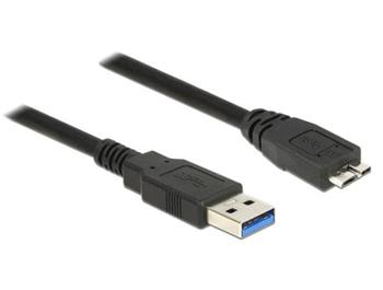 Delock Kabel USB 3.0 Typ-A samec > USB 3.0 Typ Micro-B samec 0,5 m černý