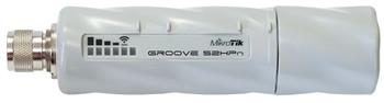 MikroTik RBGrooveGA-52HPacn, venkovn AP, ROS L4, 1xGLAN, 2.4Ghz+5GHz 802.11a/b/g/n/ac, plast. krabice, zdroj