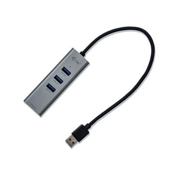 i-Tec USB3.0 HUB 3port Metal + Gigabit Ethernet adaptr, 1x USB na RJ-45 