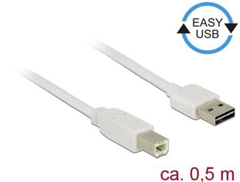 Delock Kabel EASY-USB 2.0 Typ-A samec > USB 2.0 Typ-B samec 0,5 m bl