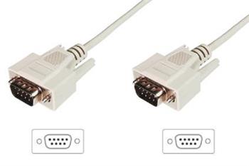 Digitus Pipojovac kabel datovho penosu, D-Sub9 M / M, 2,0 m, sriov, lisovan, be