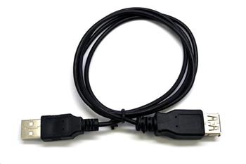 C-TECH Kabel USB A-A 1,8m 2.0 prodluovac, ern