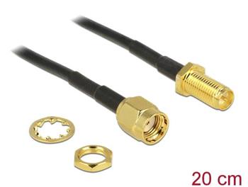 Delock antn kabel RP-SMA Plug > RP-SMA Jack Bulkhead 200 mm