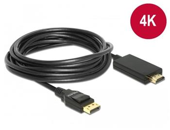 Delock Kabel Displayport 1.2 samec > High Speed HDMI-A samec pasivn 4K 5 m ern