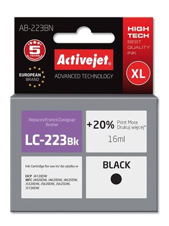 ActiveJet inkoust Brother LC-223Bk, 16 ml, new AB-223BN