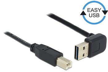 Delock Kabel EASY-USB 2.0 Typ-A samec pravohl nahoru / dol > USB 2.0 Typ-B samec 1 m