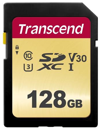 Transcend 128GB SDXC 500S (Class 10) UHS-I U3 V30 MLC pamov karta, 95 MB/s R, 60 MB/s W