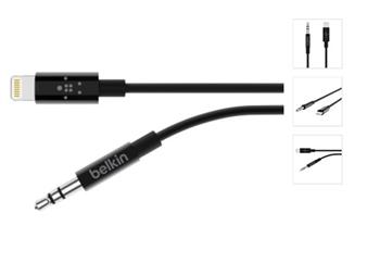 Belkin kabel Lightning - 3,5mm jack, 1,8m - ern