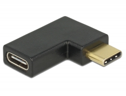 Delock Adaptér SuperSpeed USB 10 Gbps (USB 3.1 Gen 2) USB Type-C™ samec > port samice pravoúhlý levý / pravý