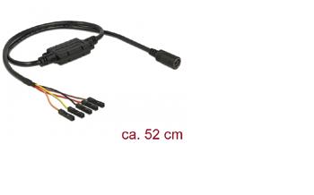 Navilock Connection Cable MD6 female serial > 5 pin pin header, pitch 2.54 mm TTL (5 V) 52 cm