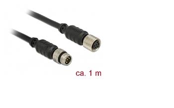 Navilock Extensions cable M8 male > M8 female waterproof 1 m for M8 GNSS receiver