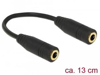 Delock Adaptér Audio Stereo Jack 3,5 mm 4 pin female > female 13 cm