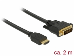 Delock Kabel HDMI na DVI 24+1 obousmrn 2 m