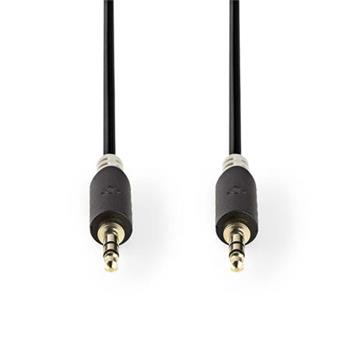 Nedis CABW22000AT05 - Stereofonn Audio Kabel | 3,5mm Zstrka - 3,5mm Zstrka | 0,5 m | Antracit