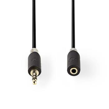 Nedis CABW22050AT30 - Stereofonn Audio Kabel | 3,5mm Zstrka - 3,5mm Zsuvka | 3 m | Antracit