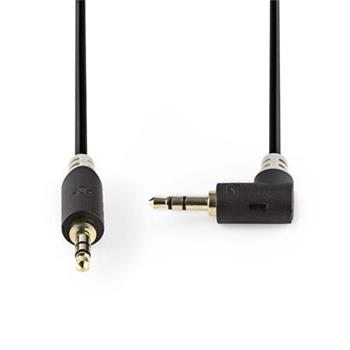 Nedis CABW22600AT10 - Stereofonn Audio Kabel | 3,5mm Zstrka - 3,5mm hlov Zstrka | 1 m | Antracit