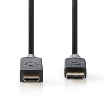 Nedis CCBW37100AT20 - DisplayPort  HDMI Kabel | DisplayPort Zstrka - Konektor HDMI | 2 m | Antracit