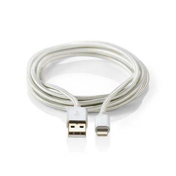 Nedis CCTB39300AL30 - Synchronizan a nabjec kabel | Apple Lightning 8-pin Zstrka - USB A Zstrka | 3 m | Hlink