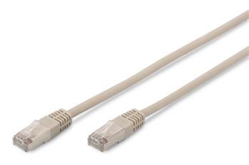 Digitus Propojovací kabel CAT 5e F-UTP, Cu, PVC AWG 26/7, délka 0,25 m, barva šedá
