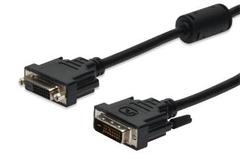 Digitus Prodluovac kabel DVI, DVI (24 + 1), 2x ferit M / F, 2,0 m, DVI-D Dual Link, bl