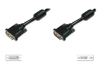 Digitus Prodluovac kabel DVI, DVI (24 + 1), 2x ferit M / F, 3,0 m, DVI-D Dual Link, bl