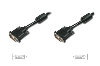 Digitus Připojovací kabel DVI, DVI (24 + 1), 2x ferit M / M, 2,0 m, DVI-D Dual Link, bl