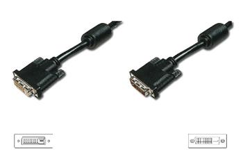 Digitus Prodluovac kabel DVI, DVI (24 + 1), 2x ferit M / F, 10,0 m, DVI-D Dual Link, bl