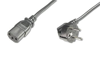 Digitus napájecí kabel 240V, délka 5m CEE7 pravoúhlý/IEC C13 černý