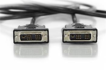 Digitus DVI connection cable, DVI(18+1) M/M, 2.0m, DVI-D Single Link, bl
