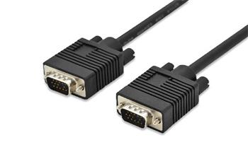 Digitus Pipojovac kabel monitoru VGA, HD15 M / M, 5 m, 3Coax / 7C, 2xferit, bl