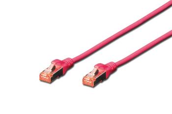 Digitus CAT 6 S-FTP patch cable, Cu, LSZH AWG 27/7, length 2 m, color magenta