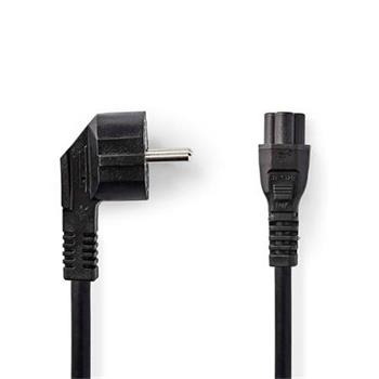 Nedis CEGB10100BK20 - Napájecí Kabel | Úhlová zástrčka Schuko - IEC-320-C5 | 2 m | Černá barva