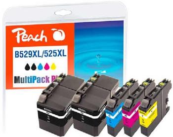 PEACH kompatibiln cartridge Brother LC529XL/LC525XL MultiPack Plus, 2xbk, c, m, y, 2x50 ml, 3x15 ml