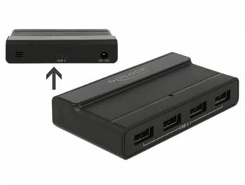 Delock Extern USB 3.1 Hub se 4 porty na 10 Gbps