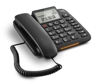 Gigaset DL380 - standardn telefon s displejem, barva ern