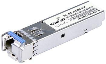 MaxLink 1.25G SFP optick HP modul, WDM(BiDi), SM, Tx 1310/Rx1550nm, 20km, 1x LC konektor, DDM, HP kompatibiln