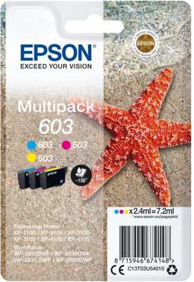EPSON cartridge T03U5 (cyan/magenta/yellow) multipack (hvzdice)