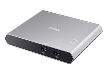 Aten 2-Port USB-C Dock Switch with Power Pass-through