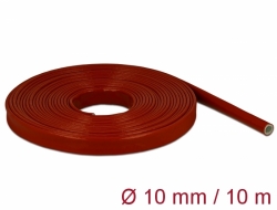 Delock Ohnivzdorn hadice se silikonovm povrchem, 10 m x 10 mm, cerven