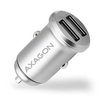 AXAGON PWC-5V4, mini SMART nabíječka do auta, 2x port 5V-2.4A + 2.4A, 24W