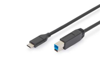 Digitus Připojovací kabel USB typu C, typ C na B M/M, 1,0 m, Gen2, 3A, 10 GB, verze 3.1, CE, bl