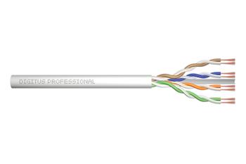DIGITUS Propojovací kabel CAT 6A U-UTP, surová délka 305 m, papírová krabička, AWG 26/7, LSZH, simplex, barva šedá