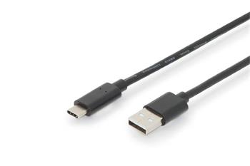 Ednet Pipojovac kabel USB typu C, typ C na A M/M, 3,0 m, 3A, 480 MB, verze 2.0, bl