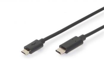 Ednet Pipojovac kabel USB typu C, typ C na micro B M/M, 3,0 m, 3A, 480 MB verze 2.0, bl