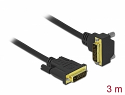 Delock Kabel DVI 24+1, zstrckov na 24+1 zstrckov, pravohl, dlka 3 m
