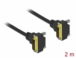 Delock Kabel DVI 24+1, zástrckový, pravoúhlý, na 24+1 zástrckový, pravoúhlý, délka 2 m