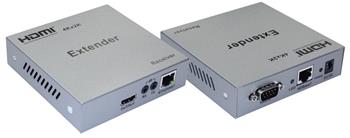 PremiumCord HDMI HDBaseT 4K extender na 100m, over IP, jeden vysla na vce pijma
