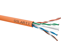 Solarix Instalan kabel CAT6 UTP LSOH LSOHFR B2ca s1a d1 a1 500m/cvka oranov
